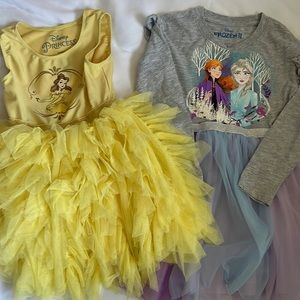 Two Disney princess outfits size 5 &. 6